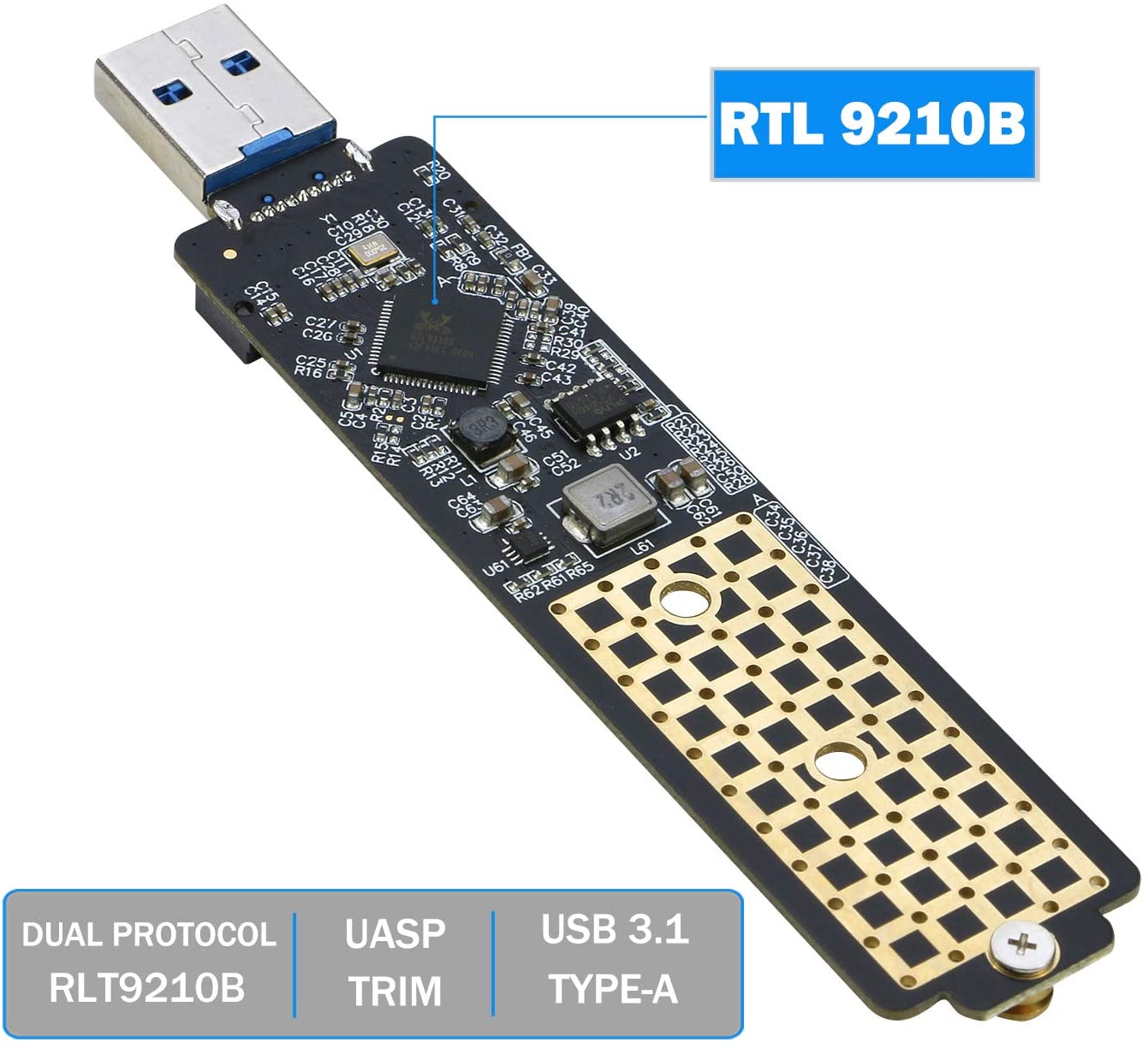 Boîtier SSD PCI Express USB-C 3.2 Gen 2 vers M.2 - UPTab