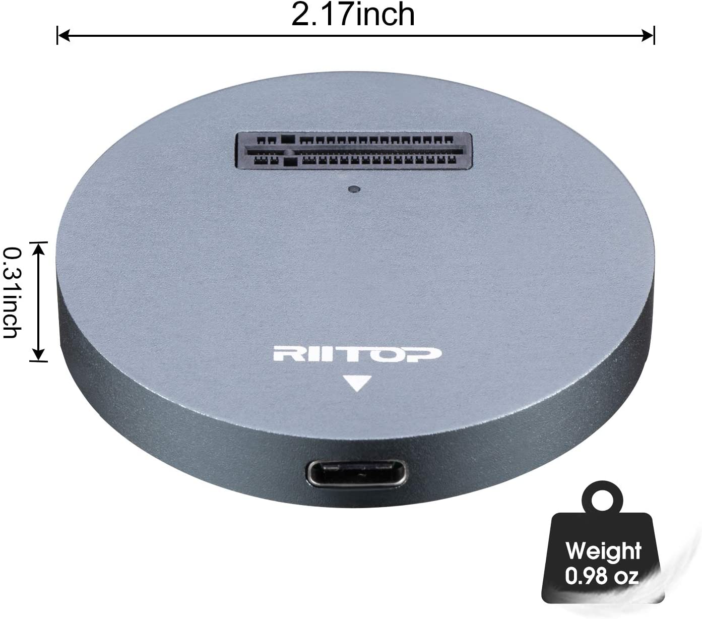 M.2 to USB Docking Station, RIITOP M.2 SSD to USB-C Reader Adapter for