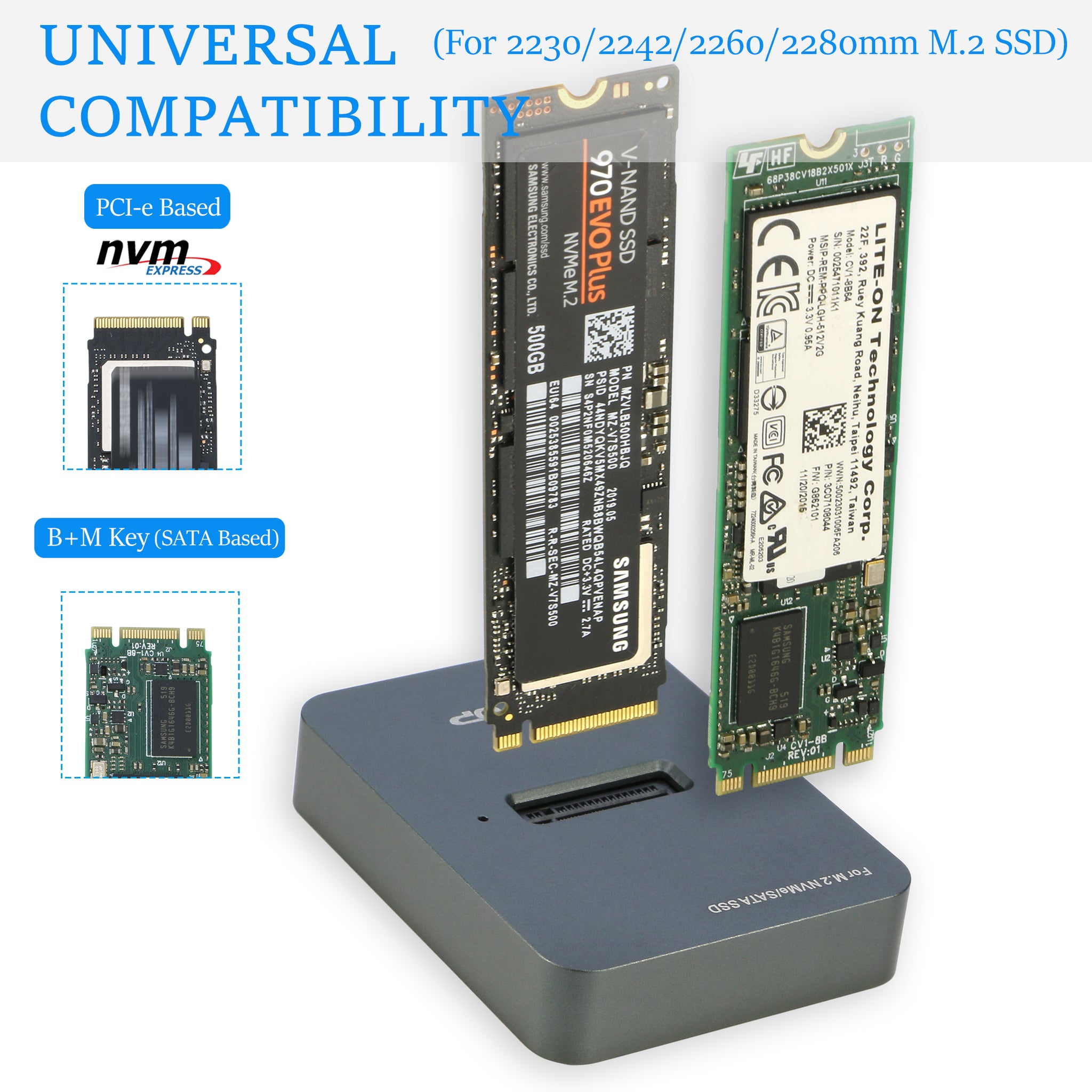 M.2 To USB 3.1 Type C Adaptateur Pcie Nvme SSD M.2 Sata SSD To Usb