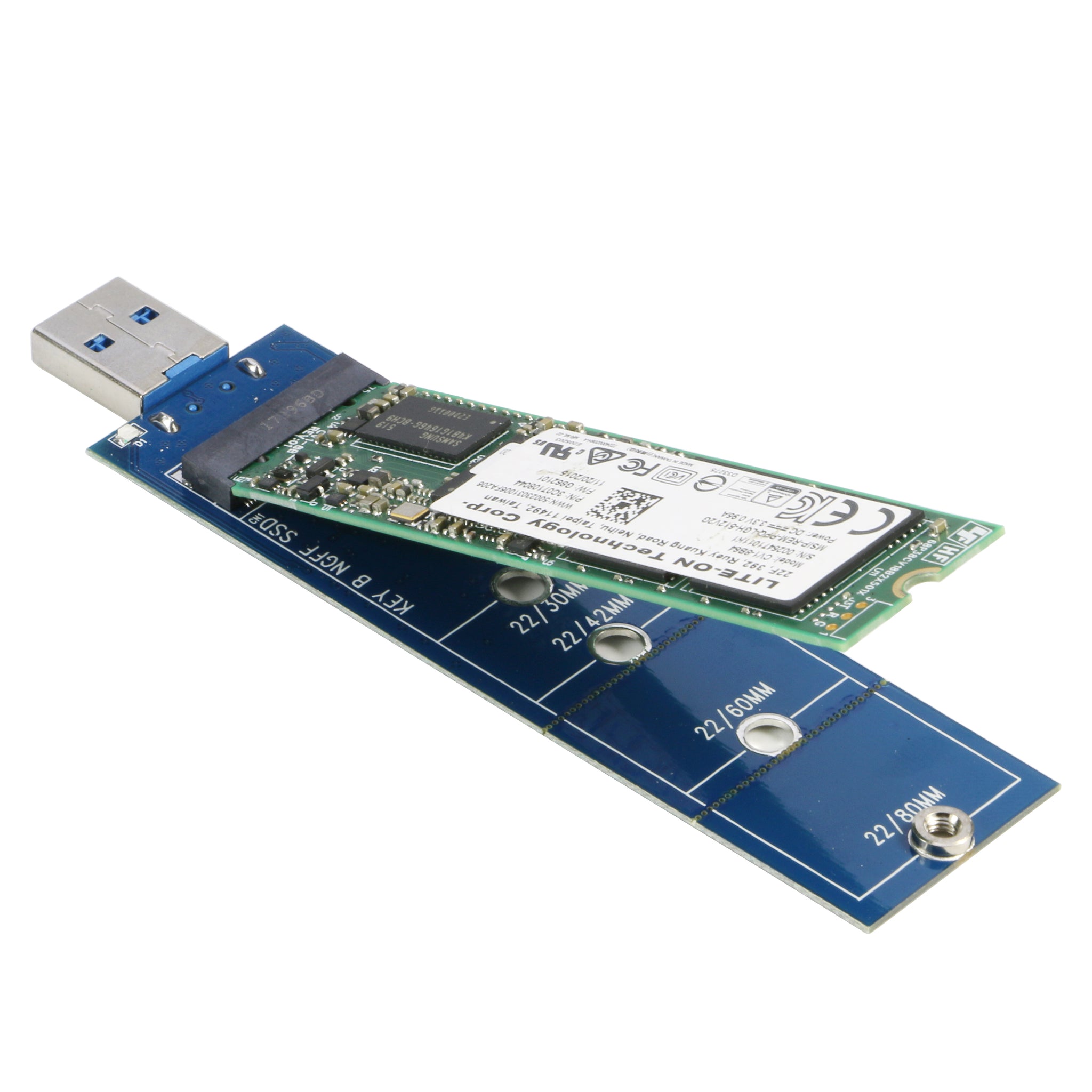 RIITOP M.2 Enclosure USB 3.0, External M.2 SSD (SATA Based) To USB3.0